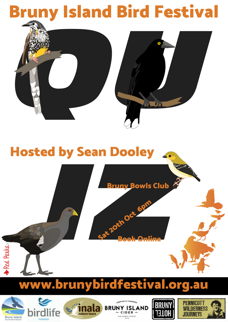 Quiz Poster - Sean Dooley - Red Parka - Bruny Island Bird Festival